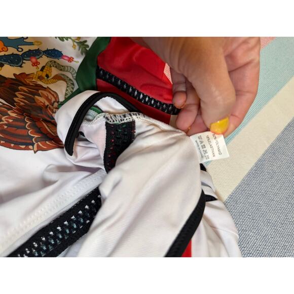 NWOT Mexican Flag One Piece Sz M - Picture 8 of 9